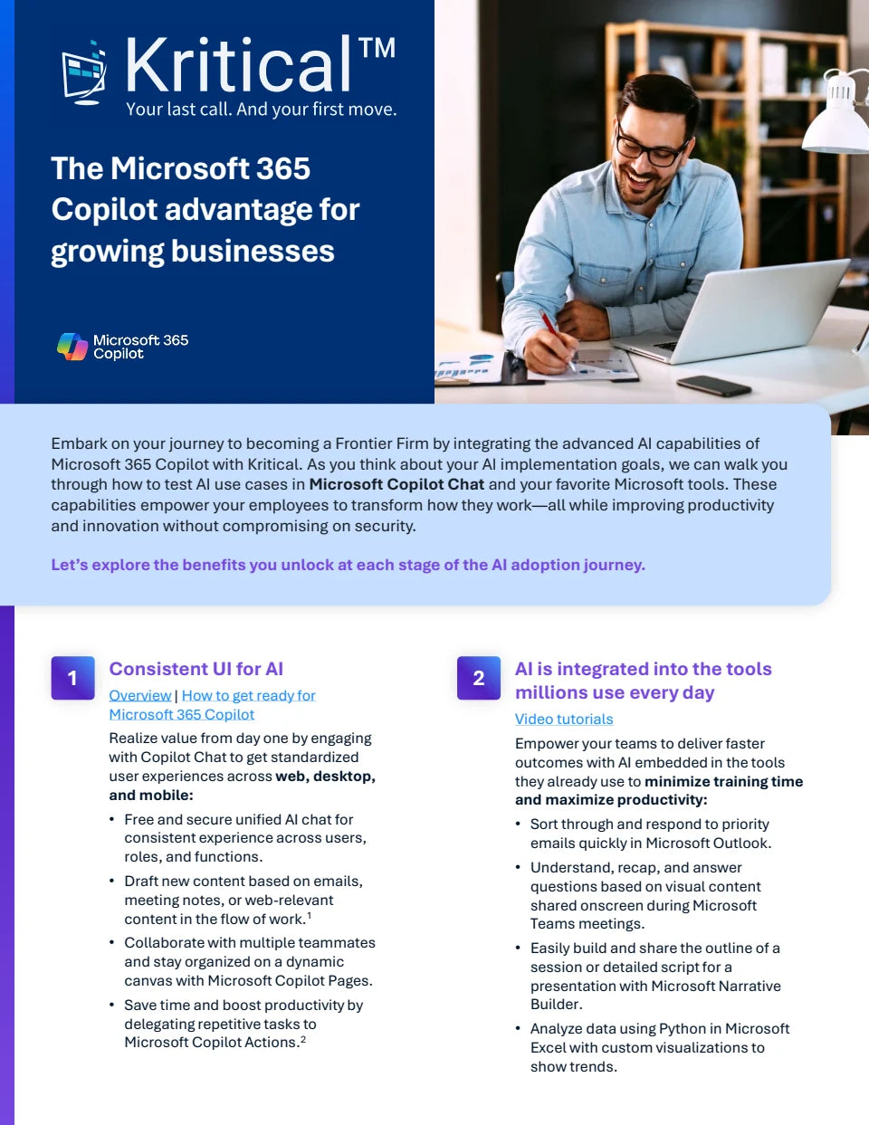 Cover of the Microsoft 365 Copilot advantage guide